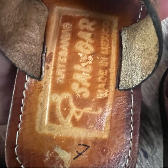 Artesanias Sal-Gar Handmade in Mexico Huaraches Sandals Little Kid Size 7 - Picture 8 of 10